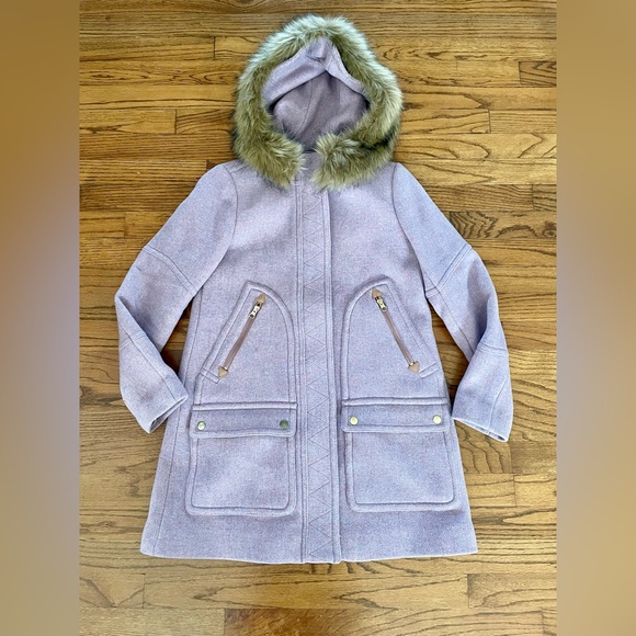 J. Crew Chateau Parka Coat Italian Stadium Cloth
Wool Camel Brown Women's Size 2 - Picture 2 of 10